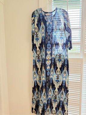 Blue Patterned Women's Dress - Brand Not Visible